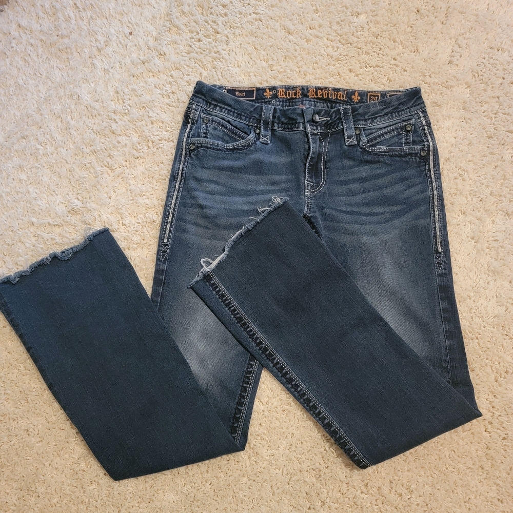 Rock Revival Leah Boot Cut Blue Jeans